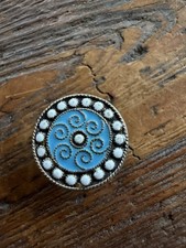 David Andersen Sterling Silber Antik Knopf Norwegen Norwegisch Vintage Nachla...