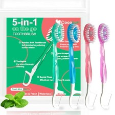 Disposable Toothbrushes-Mini Toothbrush Disposable-On the Go Toothbrush-Porta...
