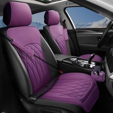 2 Pack Waterproof Front Car Seat Covers for Car Truck SUV front pair purple