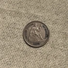1872-S “Below Bow” Seated Liberty Half Dime Lustrous Toned XF QA