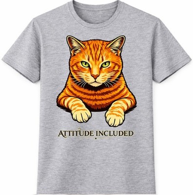 Katze T-Shirt lustig Ginger Tabby Liebhaber Geschenk Haltung Kätzchen Geburtstag Grafik Tee