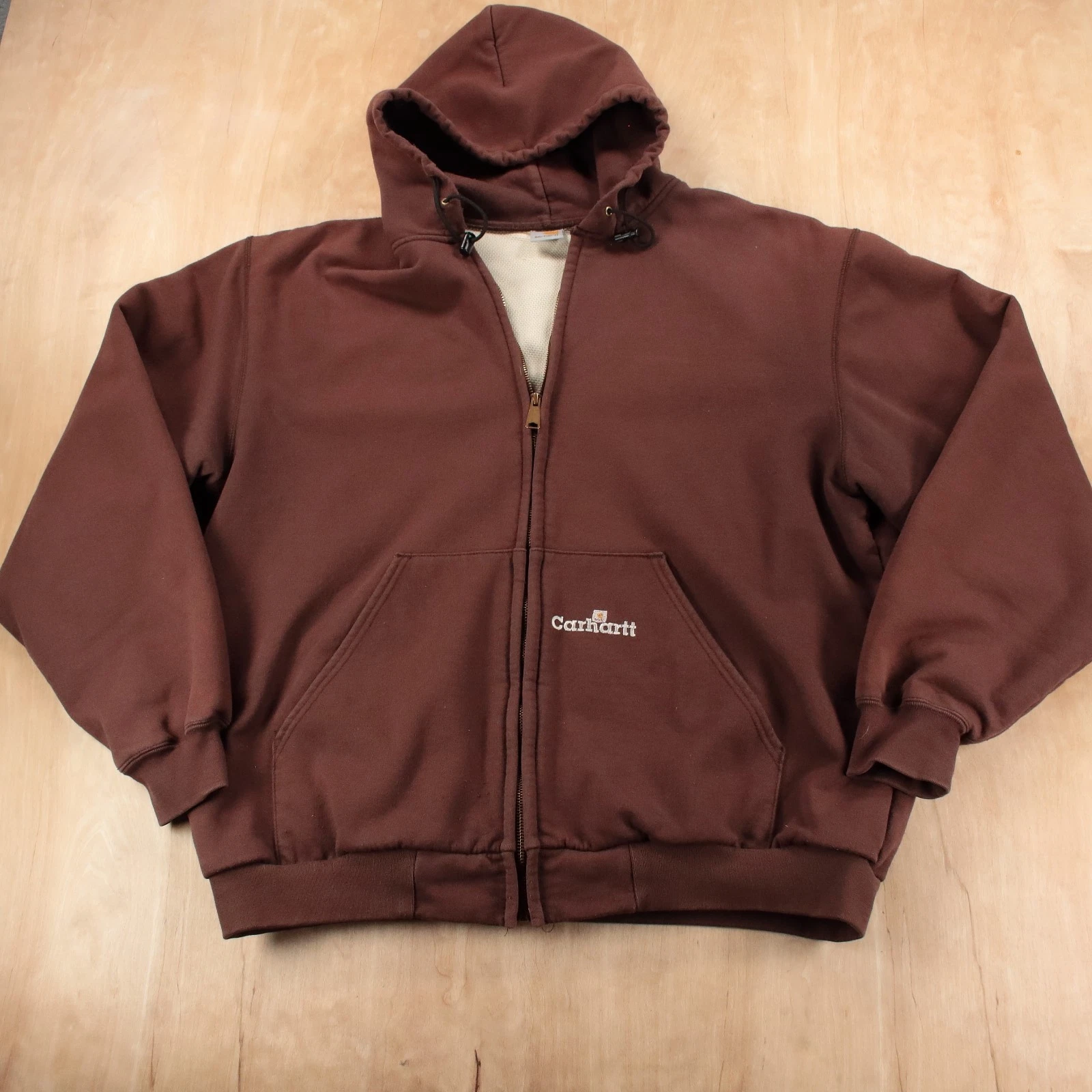 CARHARTT heavyweight thermal lined full zip hoodie sweatshirt jacket fits LARGE
Opens in a new windo