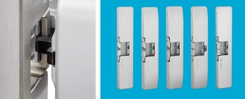 HES 9400630 Satin Stainless Steel Slim-Line Surface Mounted Electric Strike - Afbeelding 1 van 4