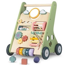 Wooden Baby Walker, Montessori Walker for Babies 6-12 Months, Push Walking To...