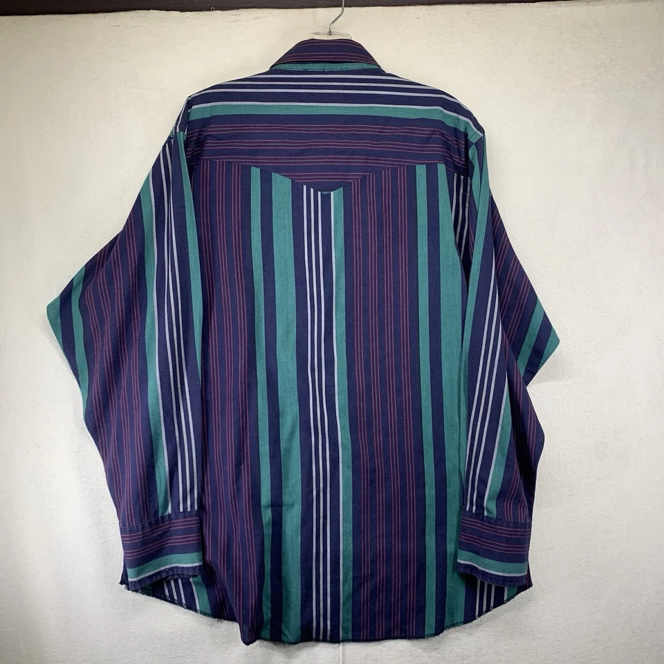 Camisa Rustler Pearl Botón a Presión Colas X Para Hombre 17 34\35 Manga Larga De Colección Foto 2 de 4