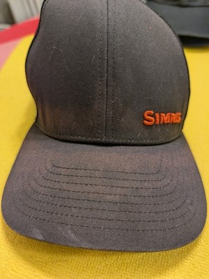 Simms Fishing Hat Cap Performance OSFM Black Mesh T4