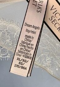 Victoria's Secret Dream Angels Ivory Beaded Lace Bra Panty Set NWT 38C XL Bridal