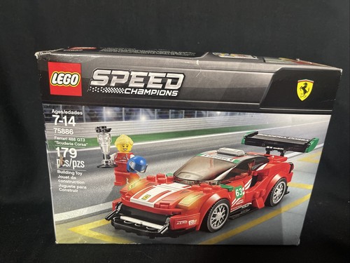 LEGO Speed Champions Ferrari 488 GT3 Scuderia Corsa (75886) New - Box Wear