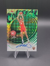 2025-26 Topps Finest Asa Newell Colossal Shots Green Auto RC /75 Hawks