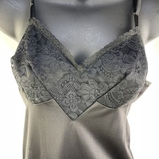 Vintage Vanity Fair Nylon Tricot Full Slip Lingerie Black Size 32