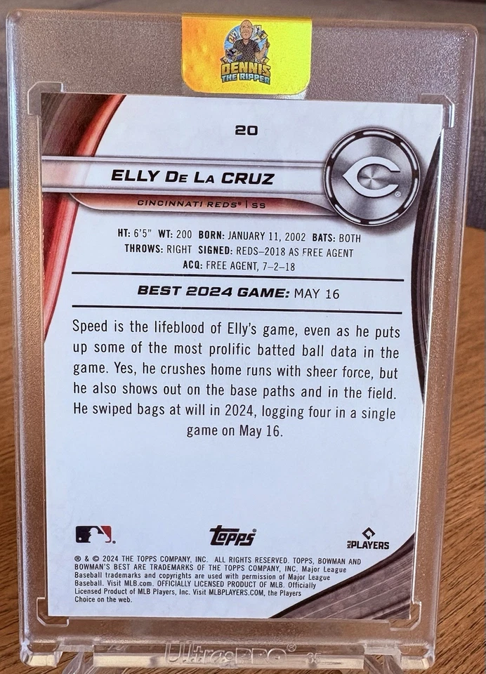 2024 Bowmans Best Elly de la Cruz Gold RC /50 Reds - Bild 2 von 2
