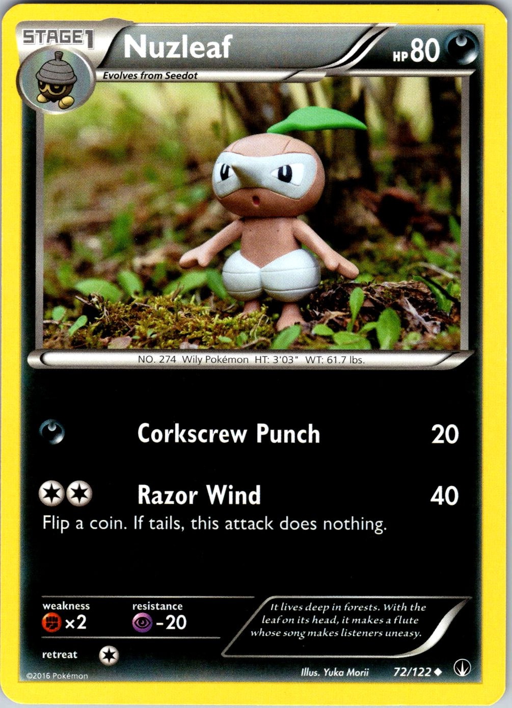 Nuzleaf 72/122 XY - BREAKpoint Pokemon NM Normal