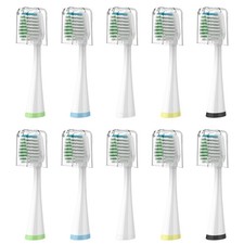 Replacement Toothbrush Heads for 1 Count Pack of 10 , White 10 Count 
