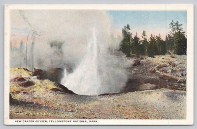 #ad New Crater Geyser Yellowstone National Park Wyoming WY WB Postcard $4.24