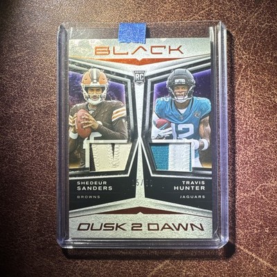 2025 Black Shedeur Sanders-Travis Hunter Dual Patch  (RC) Dusk 2 Dawn 15/50