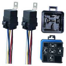 40/30 AMP 12V DC Waterproof Relay Kit with Heavy-Duty Pigtail, 5-PIN 2 Pack