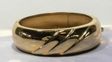 Modeschmuck Armreif Klapparmreif 70er/80er Jahre Goldfarbig
