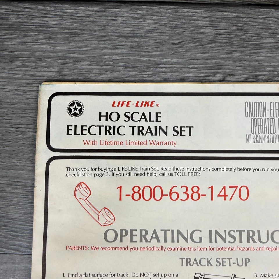 Juego de trian eléctrico realista a escala HO SOLO INSTRUCCIONES de funcionamiento guía informativa Foto 2 de 4