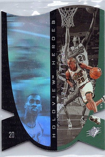 Gary Payton #H13 1997 Spx Holoview Heroes card