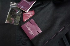 Sartoria Partenopea Dark Gray S110s Wool 2 Pc Suit Jacket Pants 36R BRAND NEW