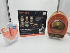 NEW VONAGE lot 3 Cordless Phone System, Phone Adapter, D-Link Broadband J114