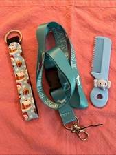 Aqua LOVE PINK Lanyard with Blue Elephant Com...