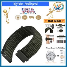 Unisex Army Green 22mm Nylon Quick Release Sport Watch Band Adjustable