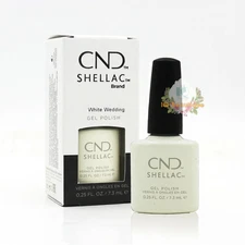 CND Shellac UV Gel Polish 0.25 oz NIB White Wedding