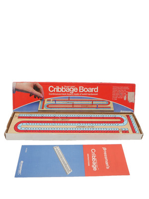 Sure-Lane Cribbage Board - Vintage 1983 Pressman Holz Retro