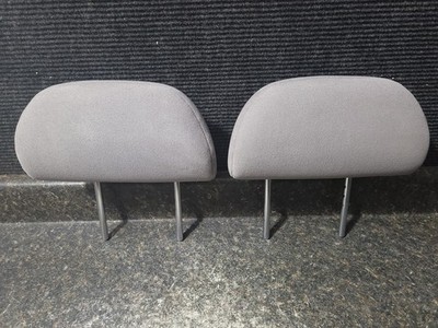 08-13 Toyota Highlander Rear 2nd Row Headrest Head Rest L+R Pair Gray Cloth OEM