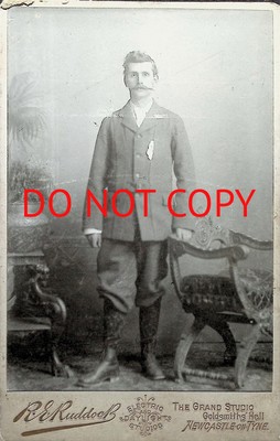 Lenker Schnurrbart Mann Kabinett Karte Foto R.E.Ruddock London (842)