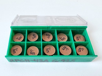 (10) GREENLEAF RPGN-43A G925 Carbide Indexable Milling Inserts PVD Coating