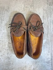 Quoddy Brown Leather Moccasins Womens 6.5 Handmade Casual Shoes USA Made Maine