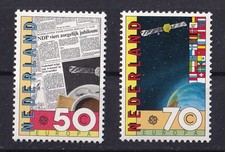 NETHERLANDS Europe CEPT 1983 ECS Satellite News Satellite Mi 1232 1233 **