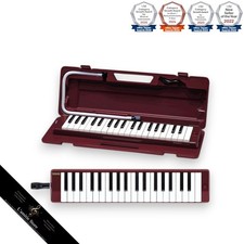 Yamaha Pianica P37D 37Key Maroon Melodica with Case Pipe