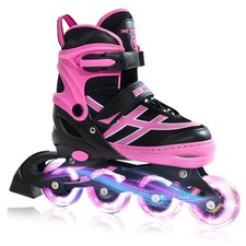METROLLER Adjustable Kids Inline Skates Girls Boys Ages 5-12 Illuminating W...