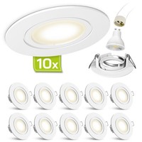 10X Led Einbaustrahler Neutralweiß GU10 3W Weiss Rund Deckenlampe Deckenspot