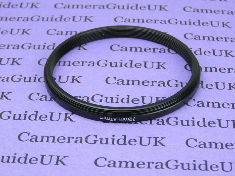 72mm to 67mm Male-Female Stepping Step Down Filter Ring Adapter 72mm-67mm - Image 2 of 2