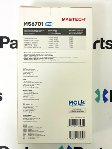 MASTECH MS6701 Digital Sound Level Meter