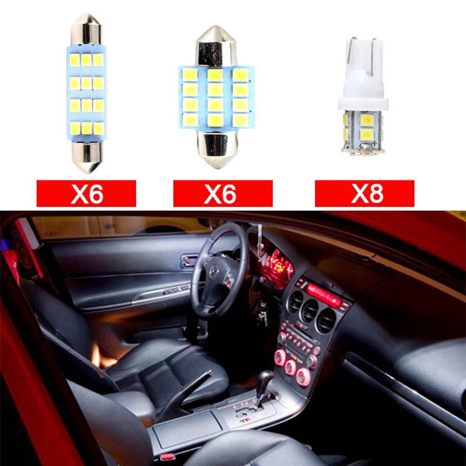 For Lexus 20pcs LED Interior Lights Bulbs Kit Car Trunk Dome License Plate Lamps - Image 3 of 4