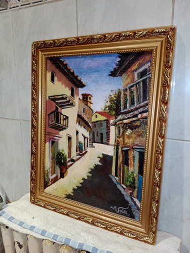 Cuadro oleo sobre Tabla,firmado Valle.37x47 cm. - Imagen 3 de 4