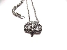 Owl Pendant ZAD Silver Tone Fashion Statement Chain Necklace Jewelry #4