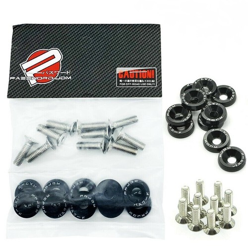 40X JDM Billet Aluminum Fender Bumper Washer Bolt Engine Bay