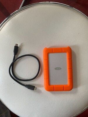 LaCie - Rugged 1TB External USB-C, USB 3.1 Gen 1 Portable Hard Drive - Orange...