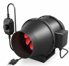 iPower 4" 200 CFM Exhaust Inline Duct Fan - Black.