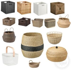 Dekoration Ikea Korb Korbe Aufbewahrung Seegras Bambus Rattan Kallax Handmade Ebay