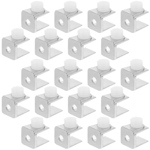 20pcs Glass Clamp Fixed Bracket Glass Shelf Brackets Glass Shelf Clamps - Picture 9 of 12