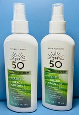  NEW WAIKIKI BEACH COCONUT  2PK SPF50 SUNSCREEN SPRAY  Bath  Body Works