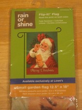 Christmas Garden Yard Flag - 12-1/2" x 18" Merry Christmas w/ Santa Claus