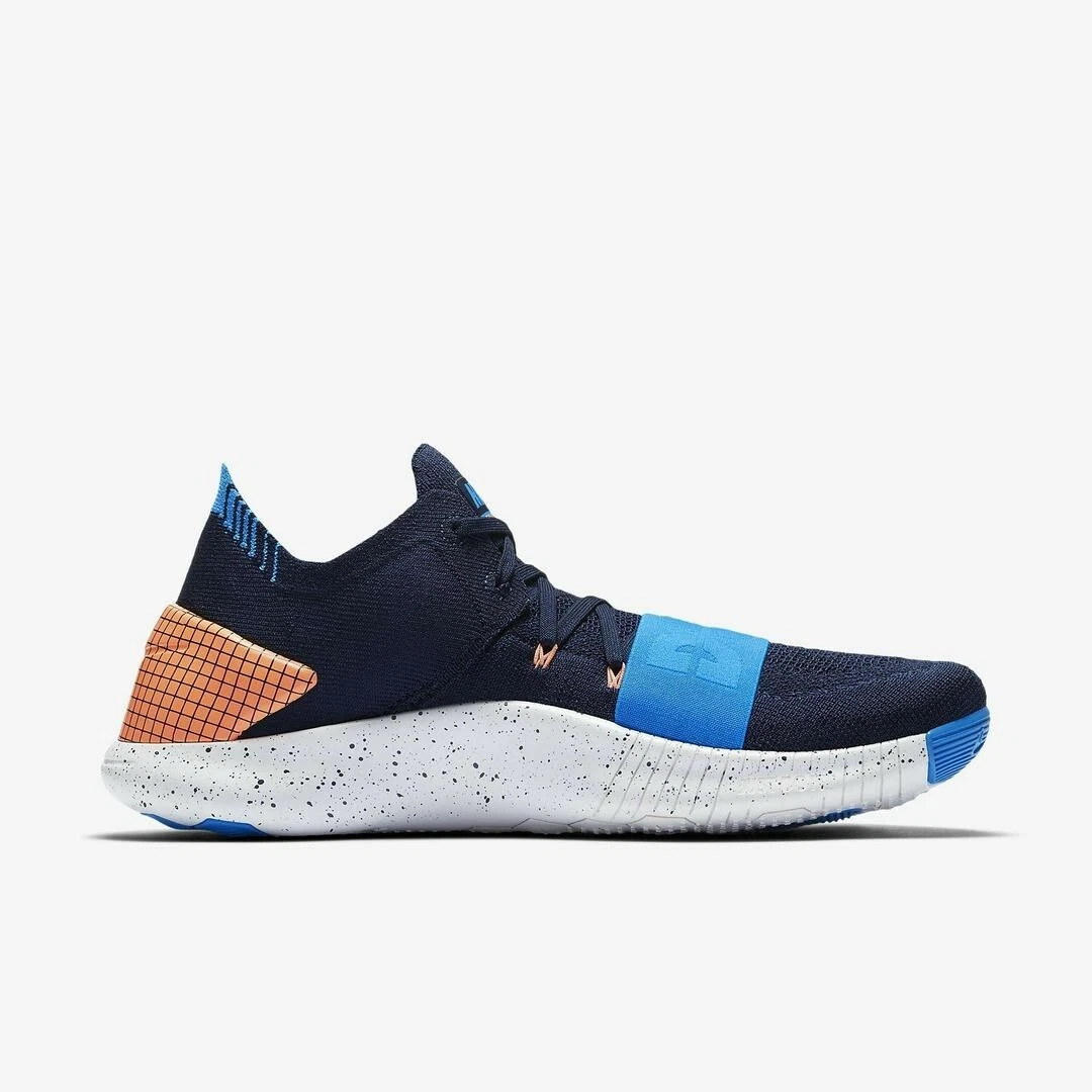 Wmns Nike Free TR Flyknit 3 NEO UK 6 EUR 40 Obsidian Bllue Glow